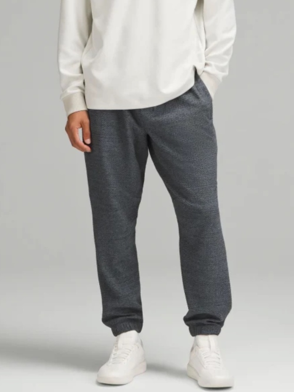 Lululemon Double-Knit Cotton Jogger Men's Size XS Gray Sweatpants Zip Pocket